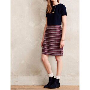 Anthropologie Double Time Dress by Greylin  Sz Small Womens Mini Dress Short Sle